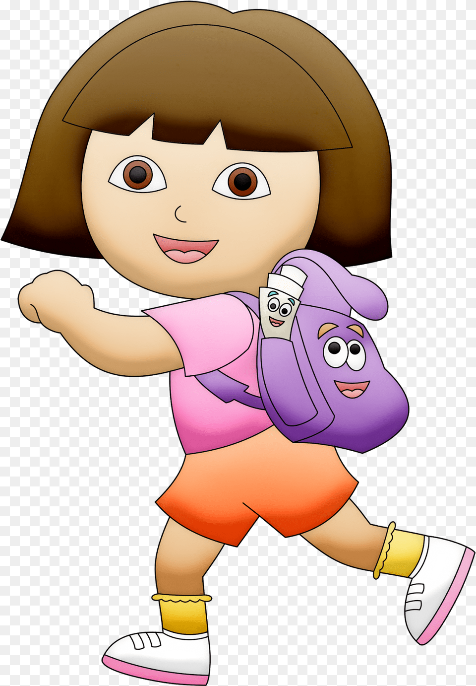 Dora The Explorer Clip Art Dora Cartoon Character, Baby, Person, Face, Head Png