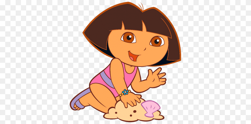 Dora The Explorer Dora La Exploradora Playa, Cartoon, Baby, Person, Face Png