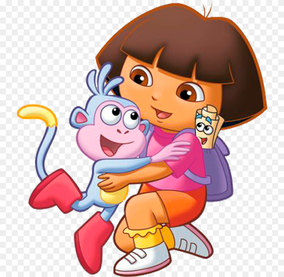 Dora The Explorer Dora The Explorer Amp Friend Round Italian Charm, Book, Comics, Publication, Baby Free Png Download