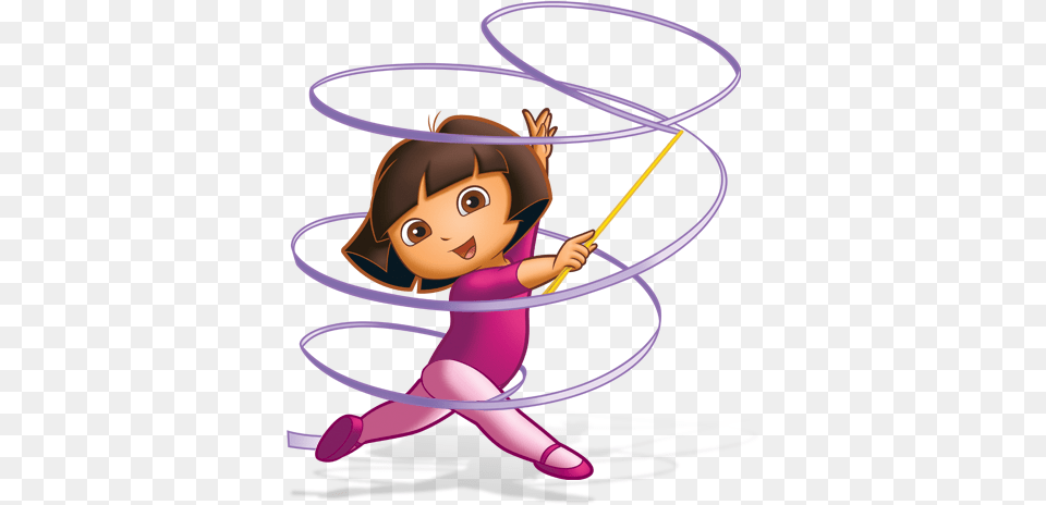 Dora The Explorer Gymnastics Fun Line In Time For Christmas Dora Gymnastics, Baby, Person, Face, Head Free Transparent Png