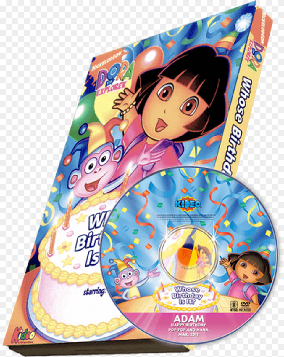 Dora Whose Birthday Is It Dora Dvd, Disk, Baby, Person, Face Free Png Download