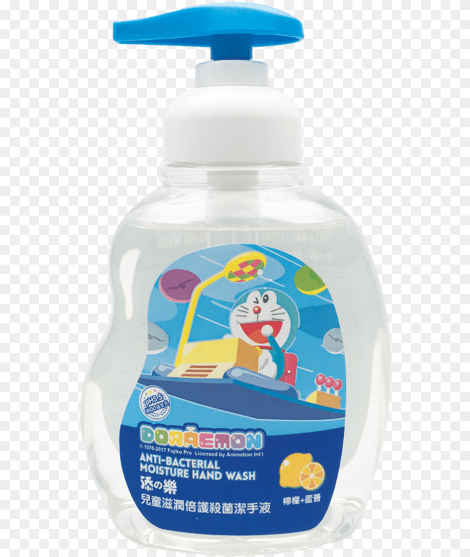 Doraemon Anti Bacterial Moisture Hand Wash 300g Plastic Bottle, Lotion, Cleaning, Person Free Transparent Png