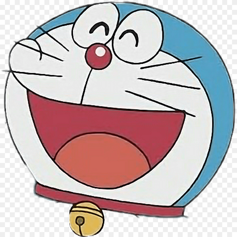 Doraemon Clipart Happy Doraemon Happy, Sticker, Food, Fruit, Plant Png Image
