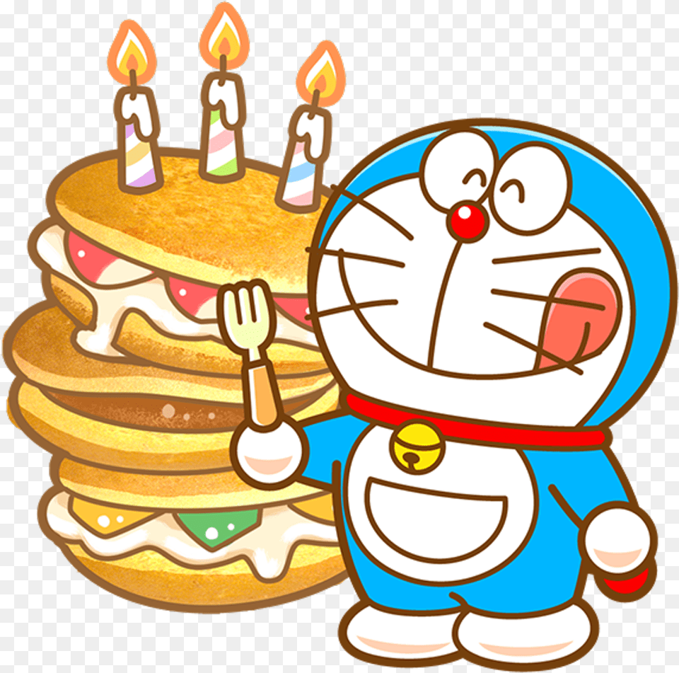 Doraemon Drawing Cake Doraemon Birthday, Birthday Cake, Cream, Dessert, Food Free Png Download