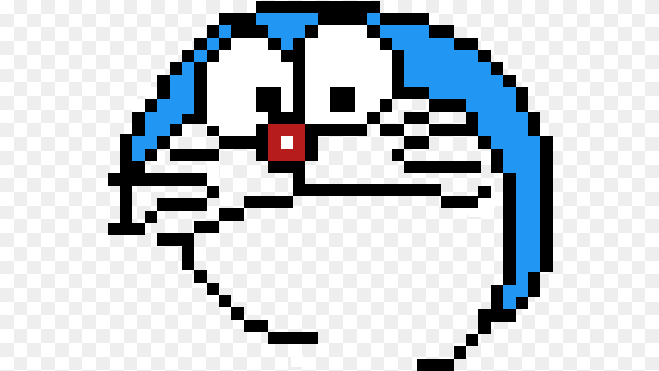 Doraemon Ugandan Knuckles Pixel Art Grid, First Aid Free Png