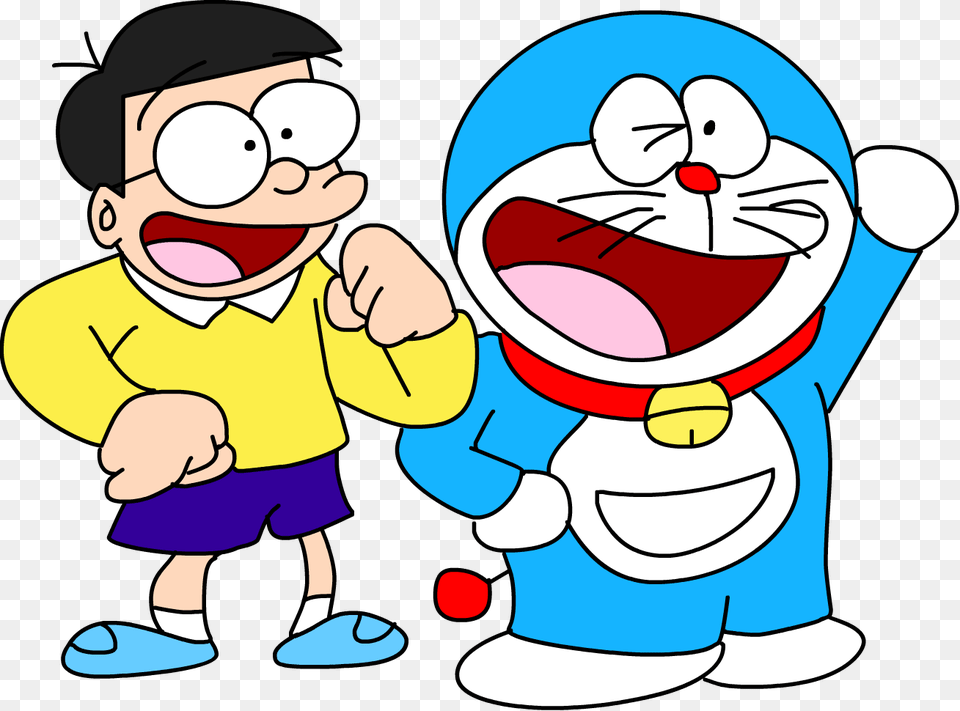 Doraemon With Nobita, Baby, Person, Face, Head Free Transparent Png