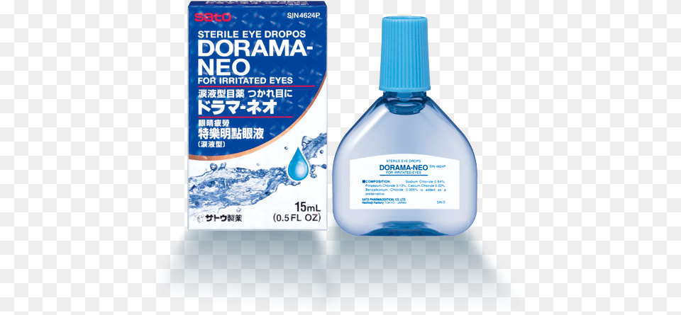 Dorama Neo Eye Drops, Bottle, Cosmetics, Perfume, Advertisement Png Image
