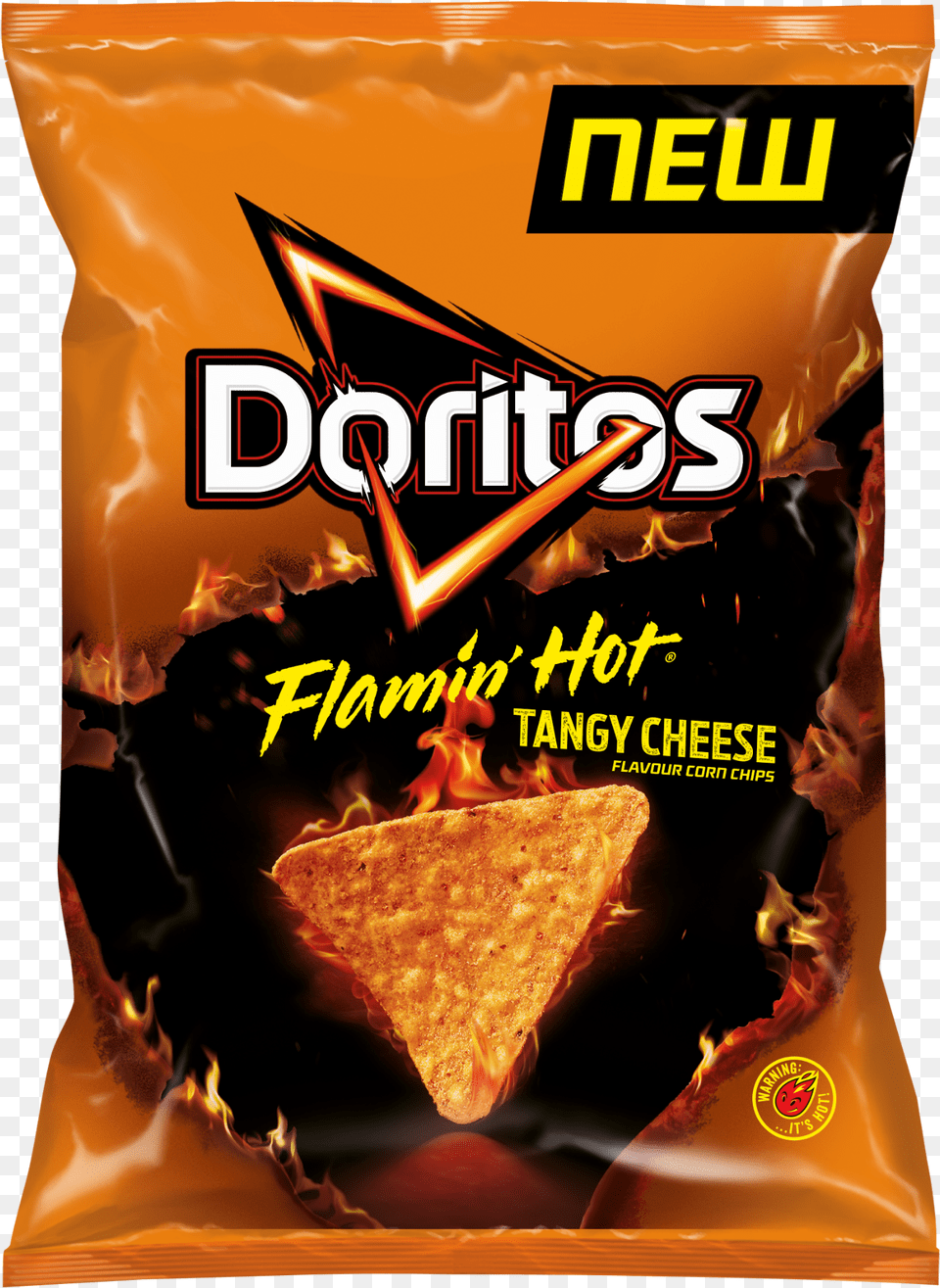 Doritos Flamin Hot Cheese, Food, Snack, Advertisement, Poster Png Image