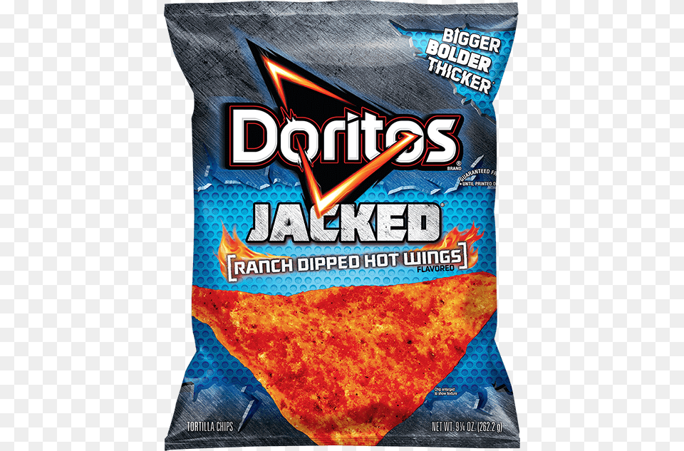 Doritos Jacked Ranch Dipped Hot Wings Flavored Tortilla Doritos Jacked Buffalo Ranch, Advertisement, Poster Png Image