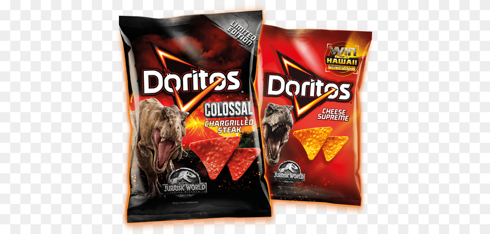 Doritos Jurassic World Ii Promotion Jurassic World Doritos, Food, Snack, Advertisement, Animal Png Image