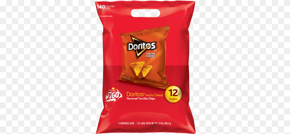 Doritos Nacho Cheese Flavored Tortilla Chips Doritos Packs, Food, Snack, Bread, Ketchup Free Transparent Png