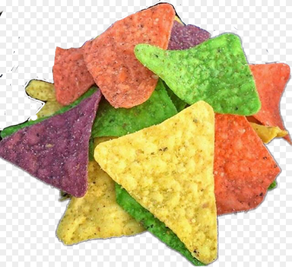 Doritos Rainbow Rainbows Lelepons Corn Chip, Food, Snack, Bread Free Png