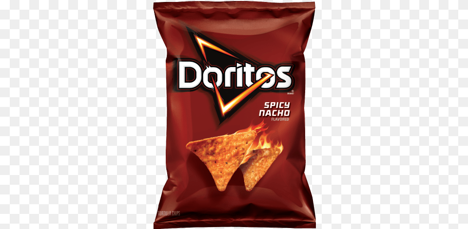 Doritos Spicy Nacho Transparent Spicy Nacho Cheese Doritos, Food, Snack, Bread, Pizza Free Png