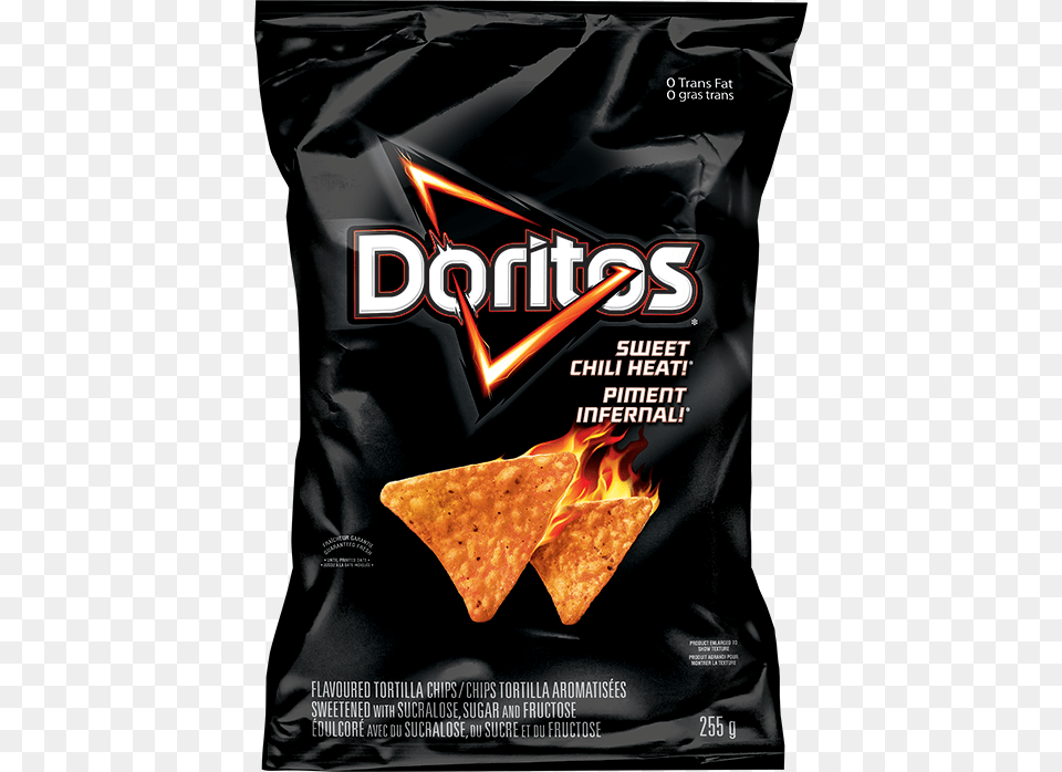 Doritos Sweet Chili Heat Tortilla Chips Doritos Sweet Chili, Advertisement, Poster, Bread, Food Png