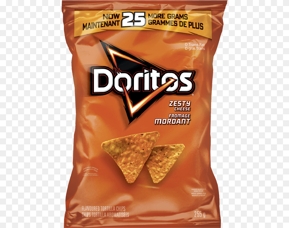Doritos Zesty Cheese Tortilla Chips 4845 G Corn Chips Doritos, Bread, Cracker, Food, Snack Png Image
