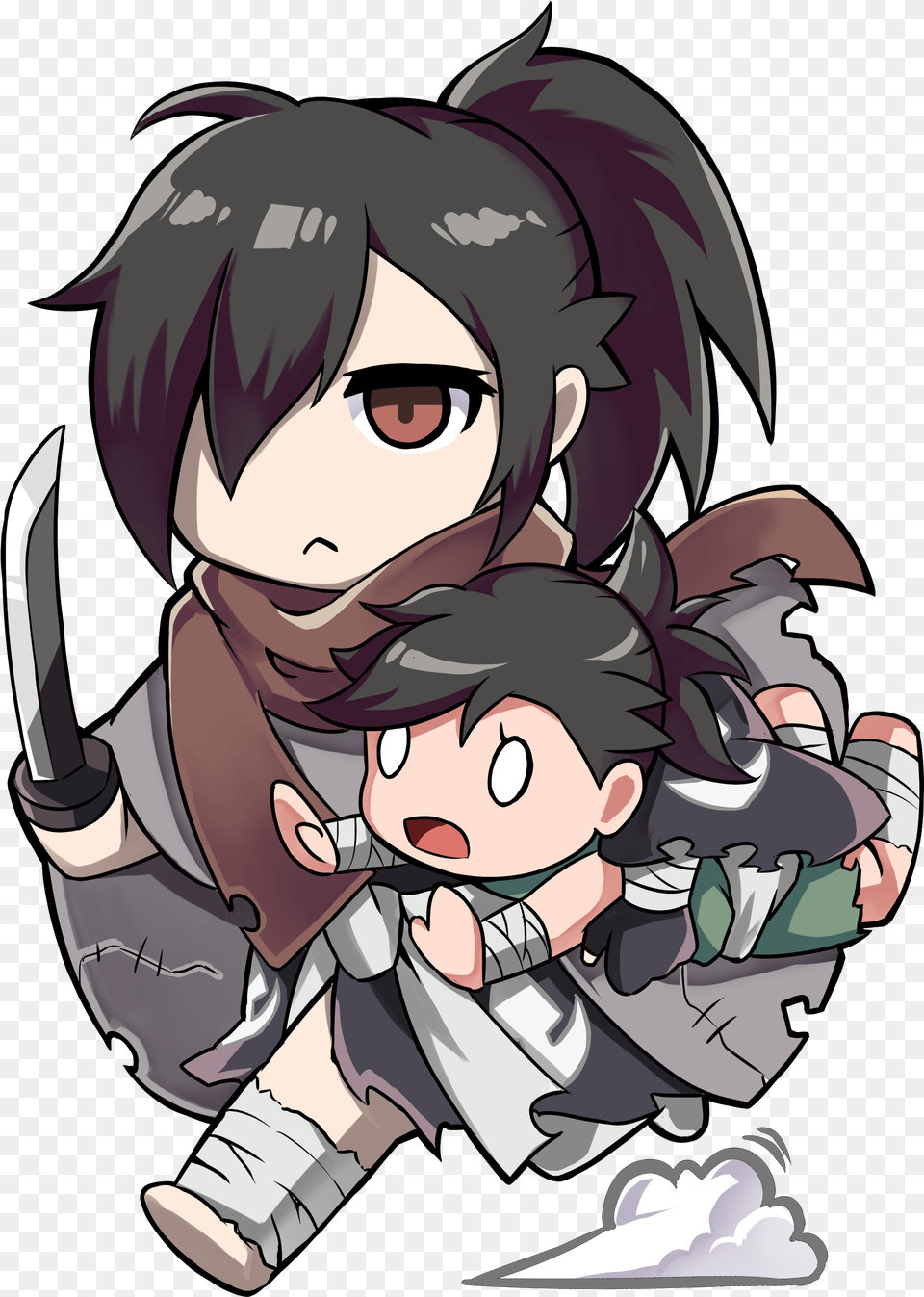 Dororo Acrylic Charm Dororo And Hyakkimaru Chibi, Book, Comics, Publication, Baby Png Image