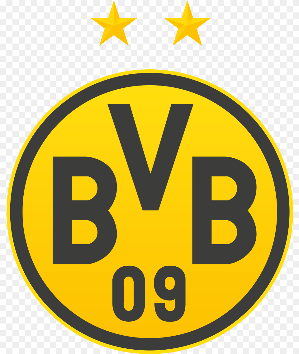 Dortmund Borussia Dortmund Logo Stars, Symbol, Road Sign, Sign Free Transparent Png