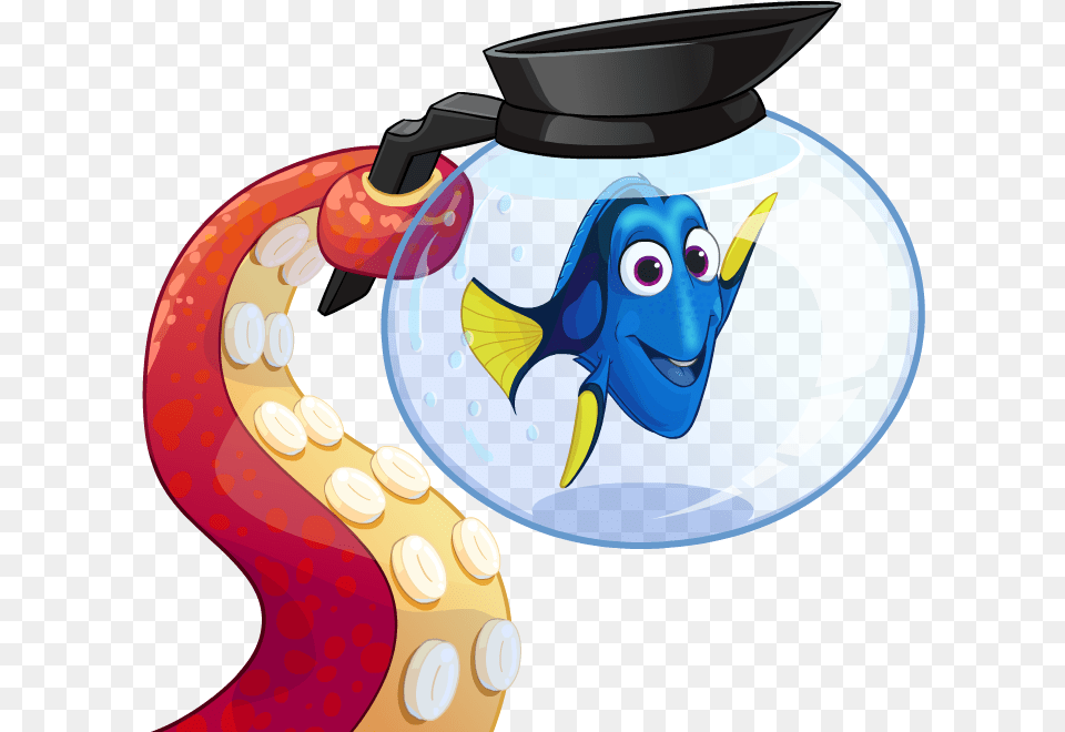 Dory Clipart File Finding Dory Octopus Hearts, Jar, Animal, Sea Life Free Transparent Png