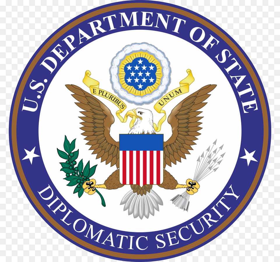 Dos Ds Seal Us Department Of State Diplomatic Security Logo, Badge, Emblem, Symbol, Animal Free Png Download