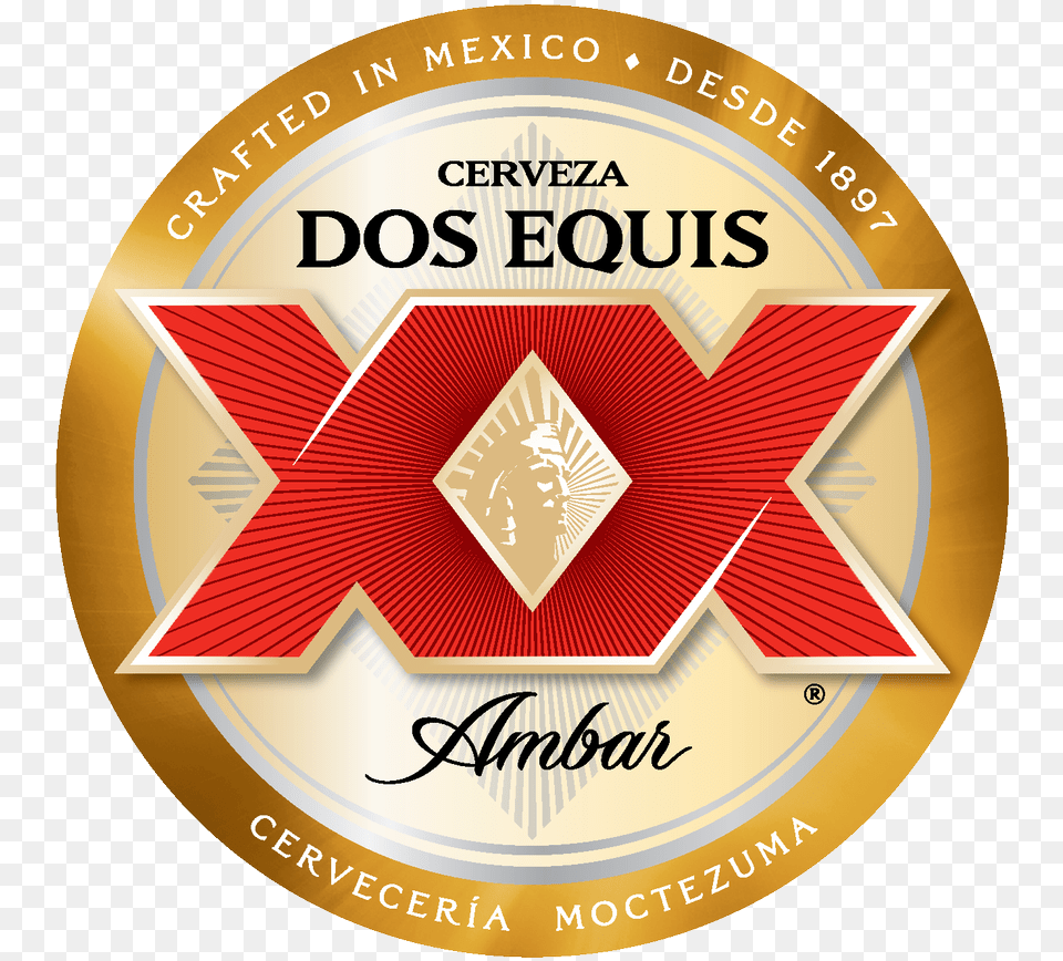 Dos Equis Amber Logo, Gold, Symbol, Badge, Lager Free Png Download
