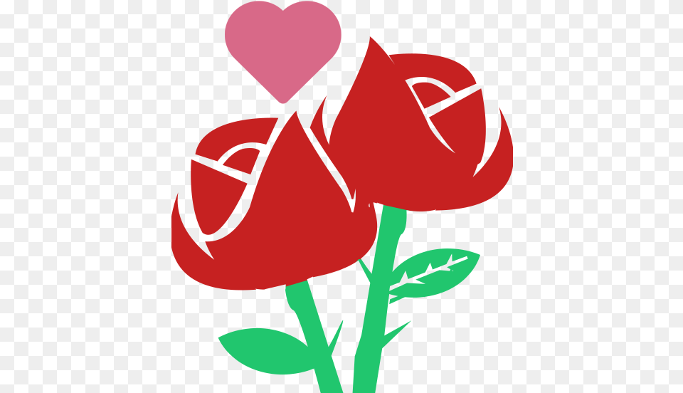 Dos Rosas Rojas Y Un Corazon Iconos De Amor, Flower, Plant, Rose, Art Free Transparent Png