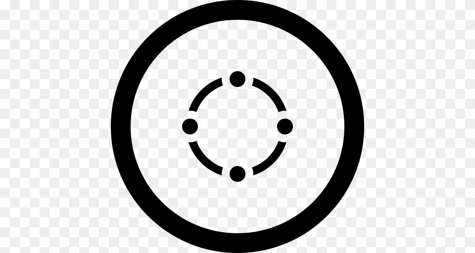 Dot Circle Dot Geometry Icon With And Vector Format For, Gray Free Transparent Png