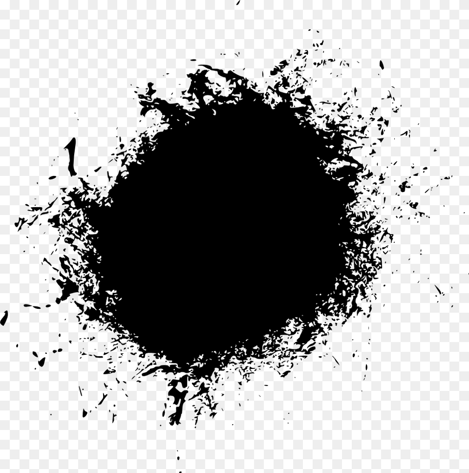 Dot Image Background Black And White, Silhouette, Stain Free Png Download