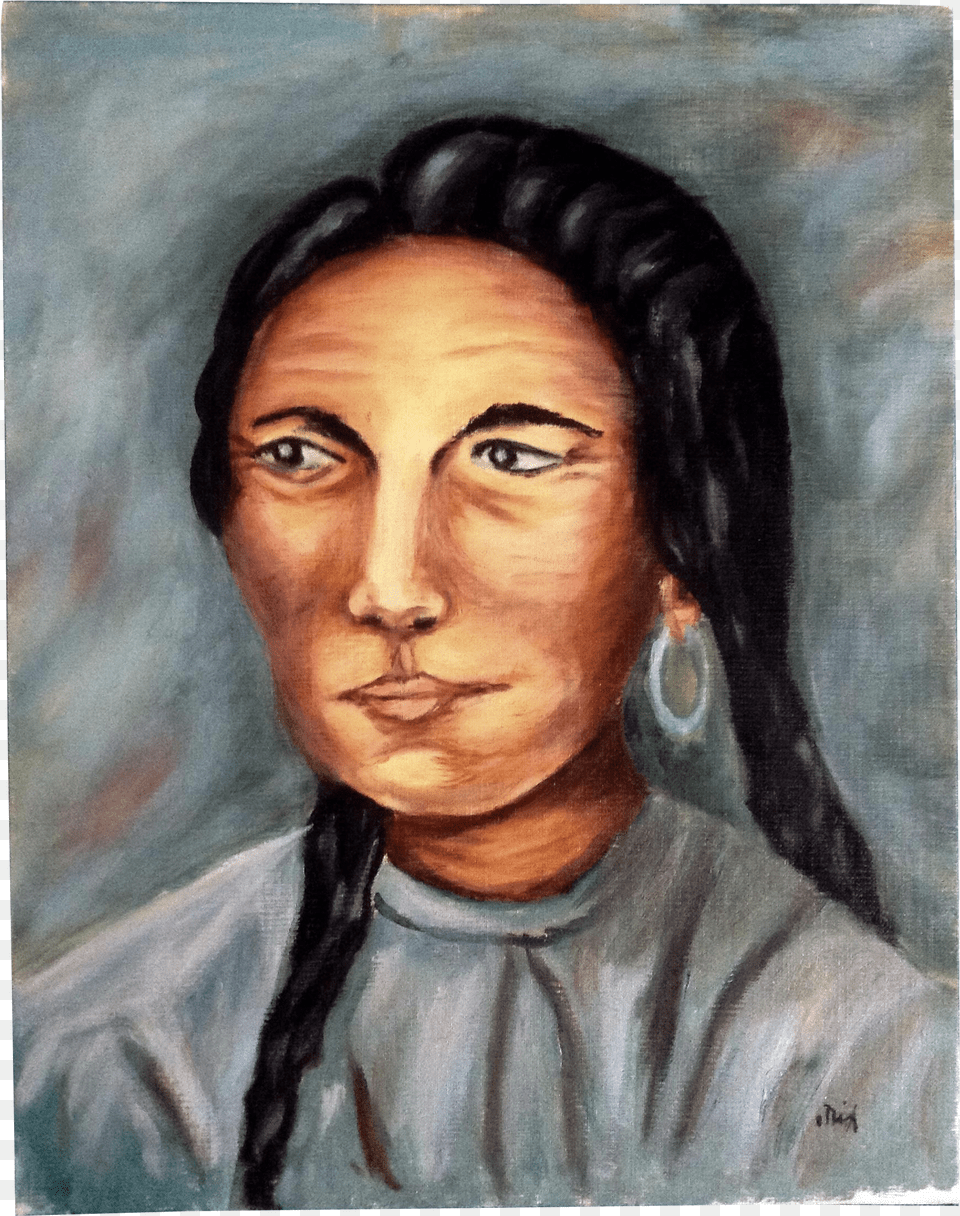 Dot Nix Indian Woman Portrait Oil Painting On Canvas Oil Painting Free Transparent Png