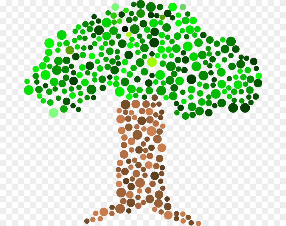 Dot Tree 02, Green, Plant, Potted Plant, Outdoors Png