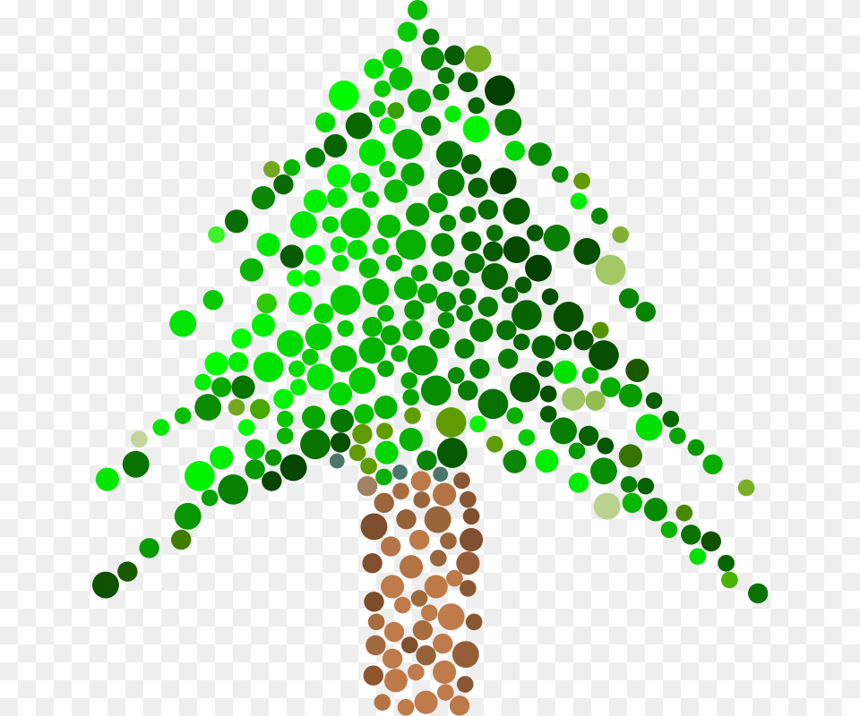 Dot Tree, Green, Plant Free Png Download