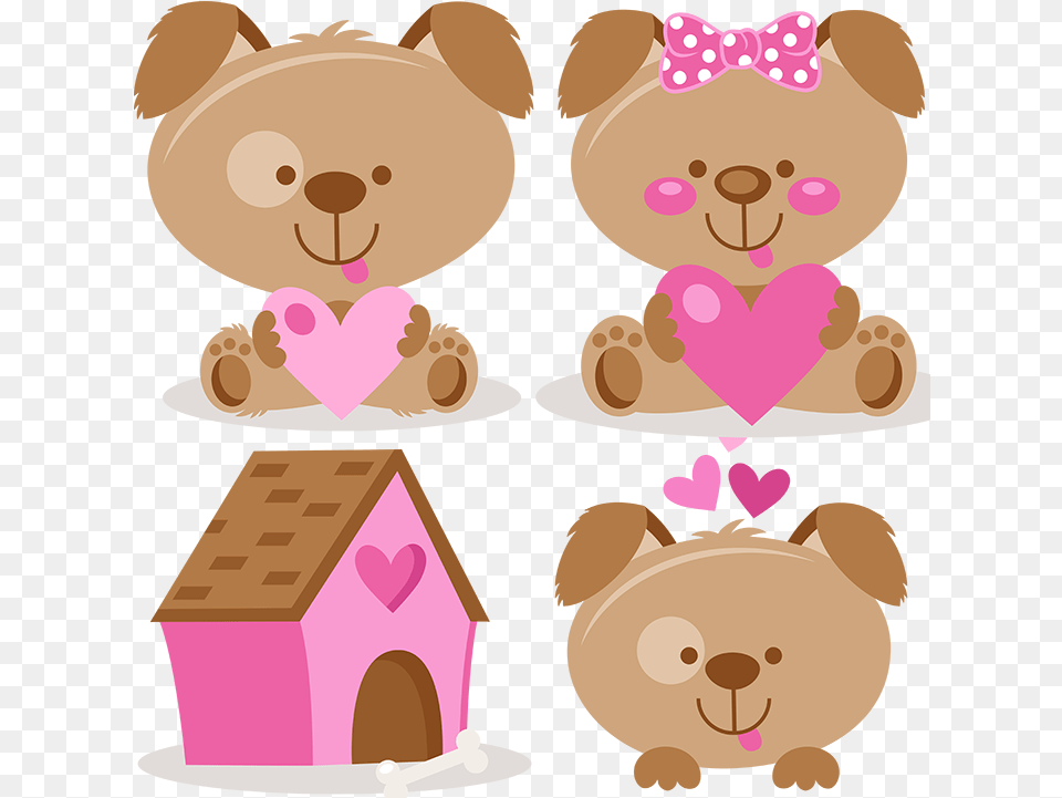 Dotd Puppy Love Cute Girl Valentine Clipart Transparent, Food, Sweets Png Image