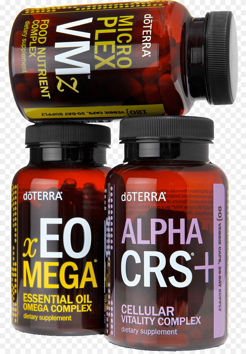 Doterra Lifelong Vitality Pack Alpha Crs Xeo Mega, Herbal, Herbs, Plant, Bottle Free Transparent Png