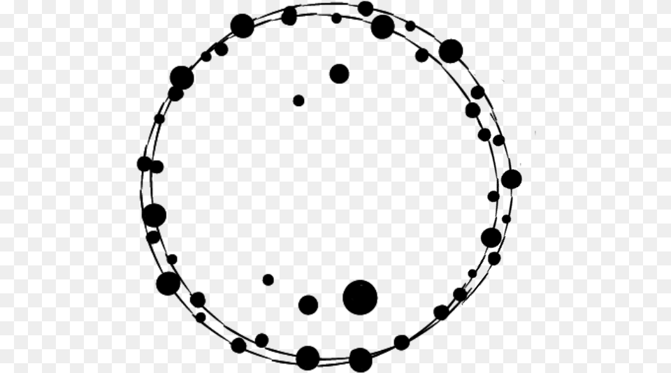 Dots Balls Round Circles Wreath Frame Border Estructura Atomica Del Kripton, Gray Free Png