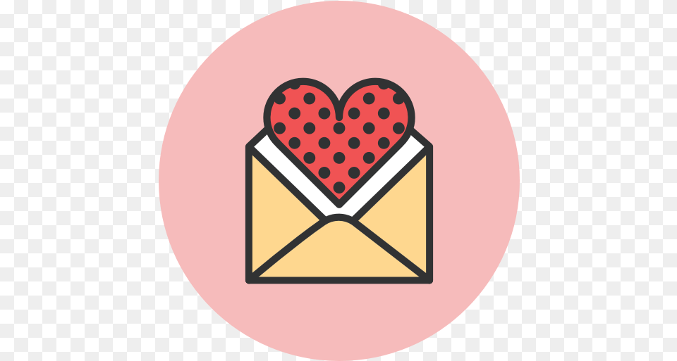 Dots Heart Mail Romance Valentines Icon Draw An Open Envelope, Disk Free Transparent Png
