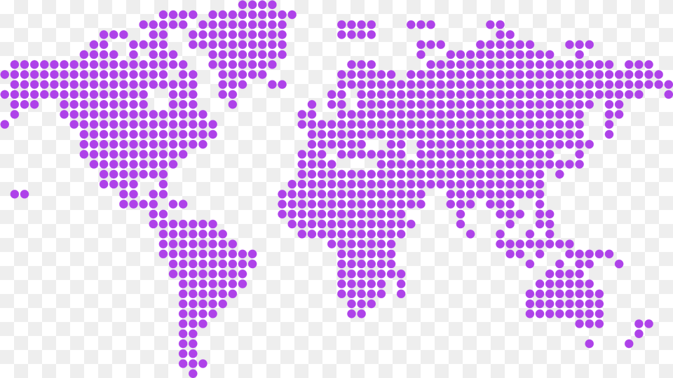 Dots World Map, Pattern, Purple, Art, Graphics Free Png Download