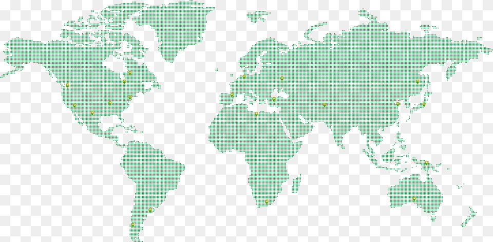 Dotted Background Map World Map 1 Colour, Plot, Chart, Green, Plant Free Png Download