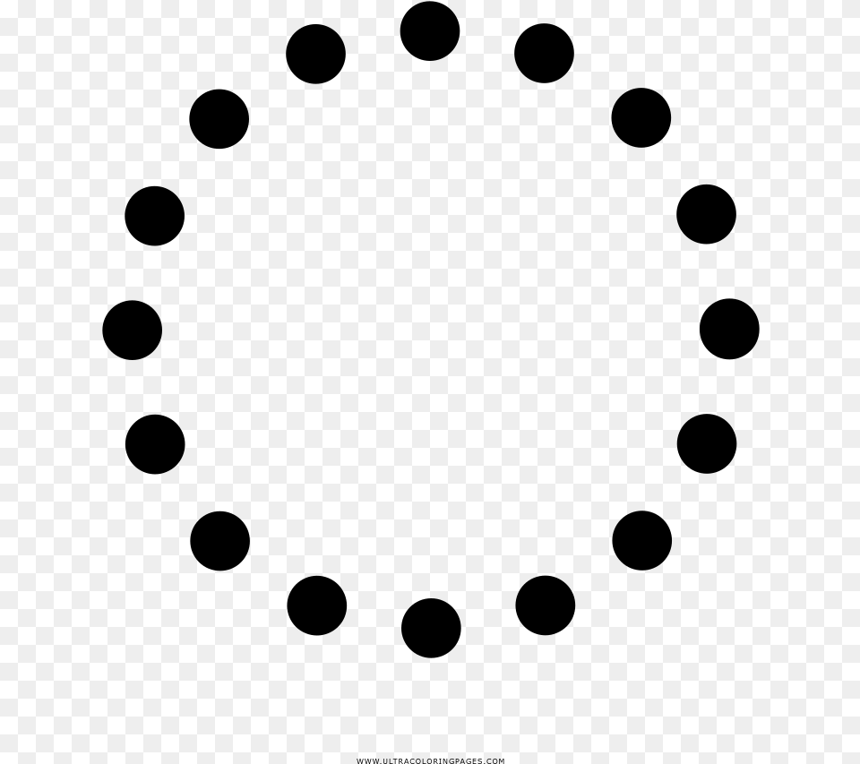 Dotted Circle Coloring, Gray Png