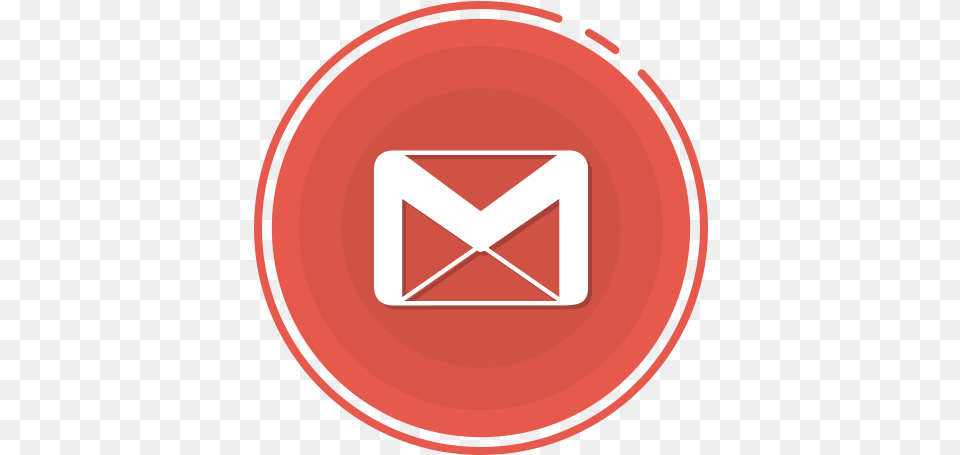 Dotted Circle Logo Icon Of Flat Style Social Media Gmail Icon, Envelope, Mail Free Transparent Png