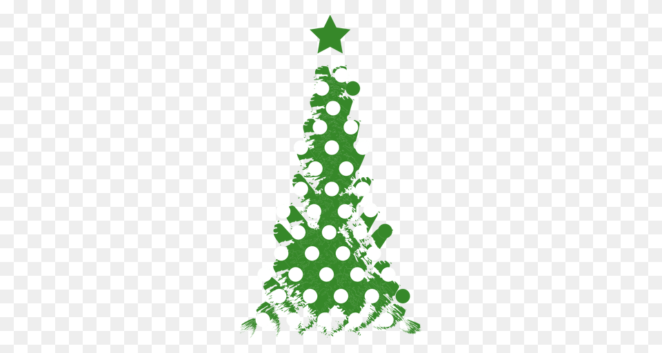 Dotted Grunge Pine Tree, Christmas, Christmas Decorations, Festival, Christmas Tree Png Image