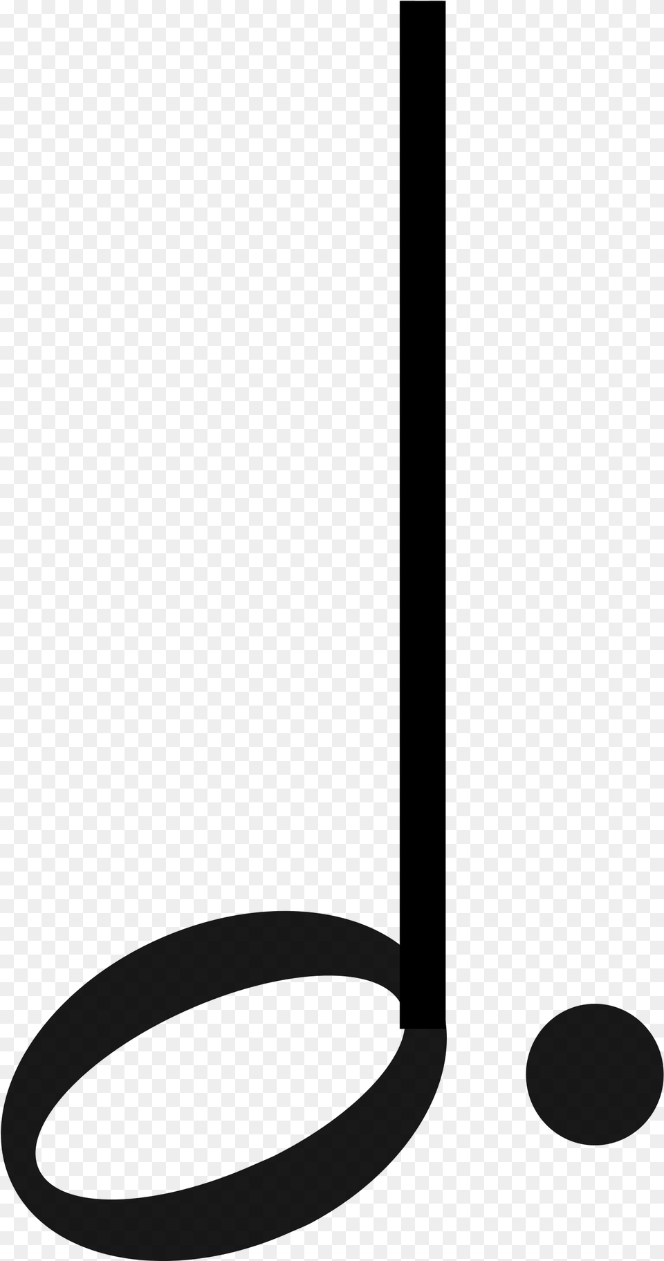 Dotted Half Note, Gray Png