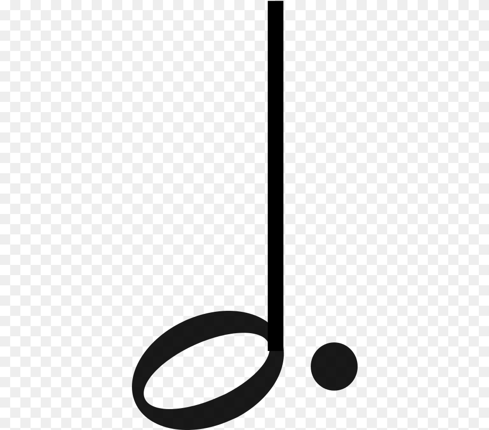 Dotted Half Note, Gray Free Png Download