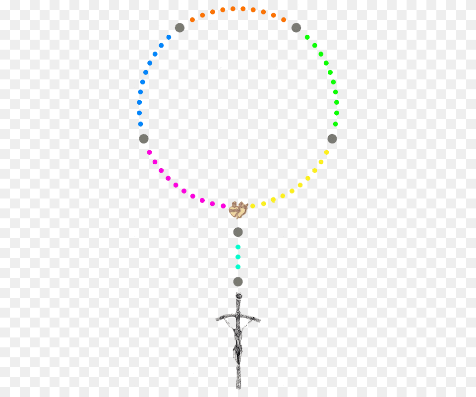 Dotted Line Circle, Cross, Symbol, Accessories, Bead Png