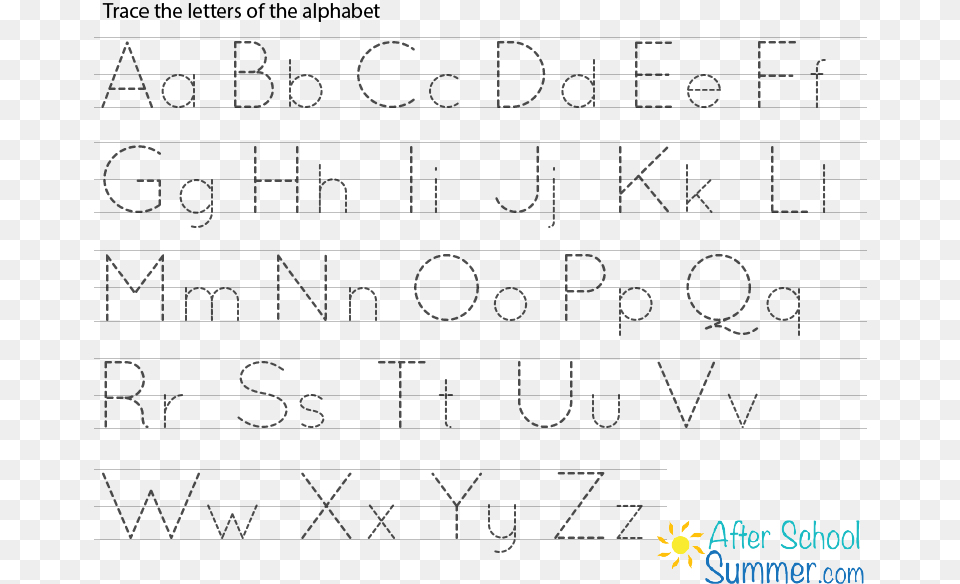 Dotted Line Letters To Trace Trace Alphabet Letters, Handwriting, Text Free Png
