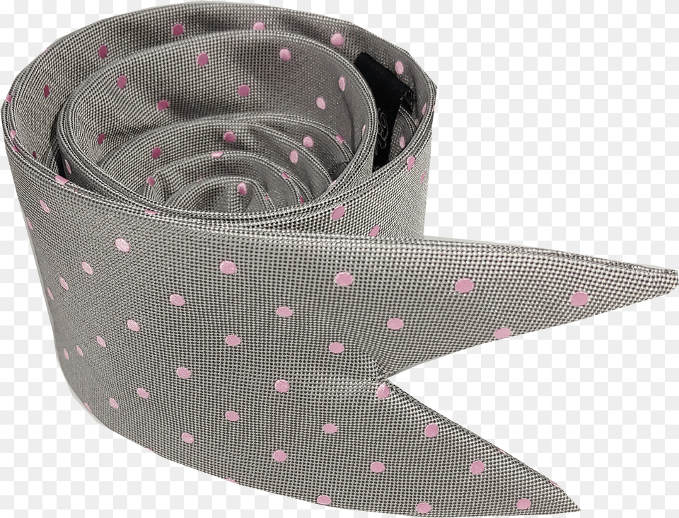 Dotted Pink And Grey Necktie Belt Png