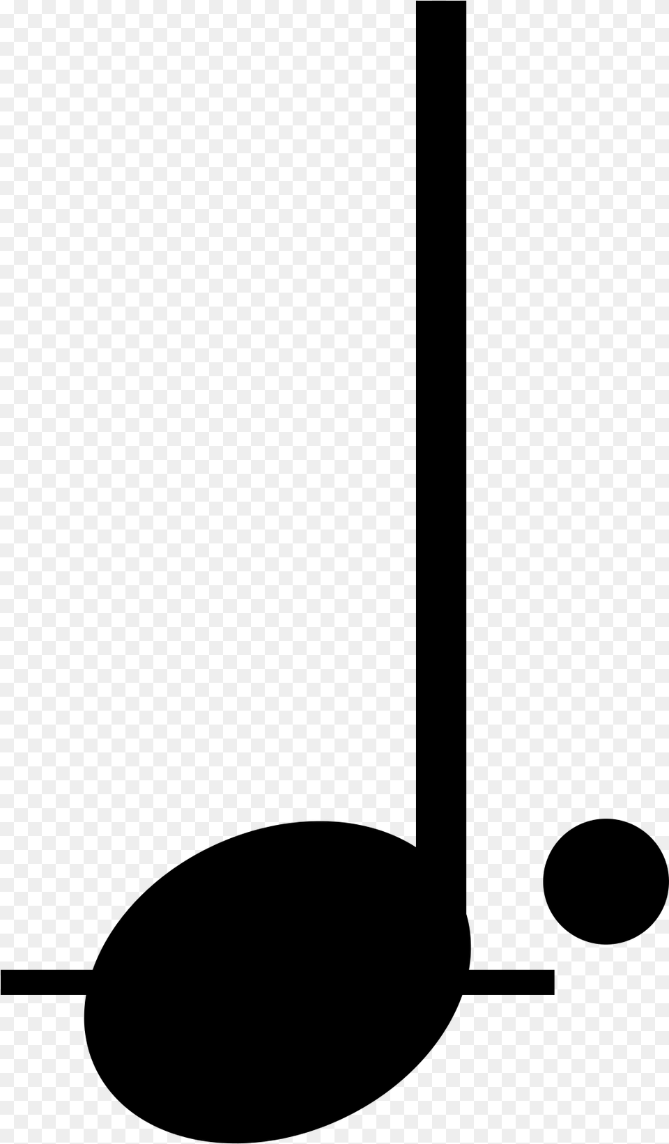 Dotted Quarter Note, Gray Free Png Download