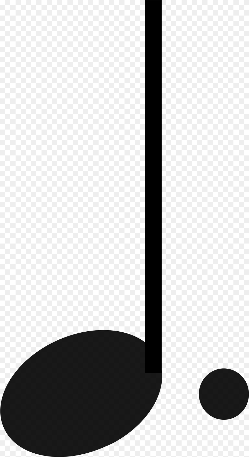 Dotted Quarter Note Crotchet With A Dot, Gray Png