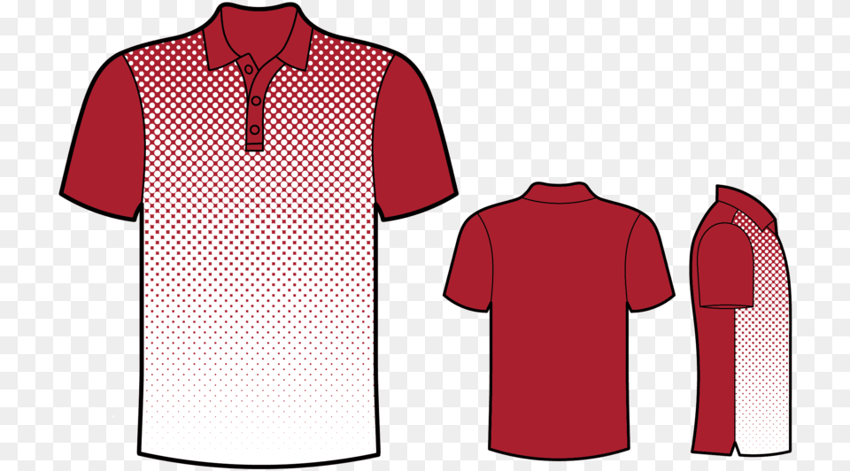 Dotted Shirttemplatered, Clothing, Shirt, T-shirt Free Png