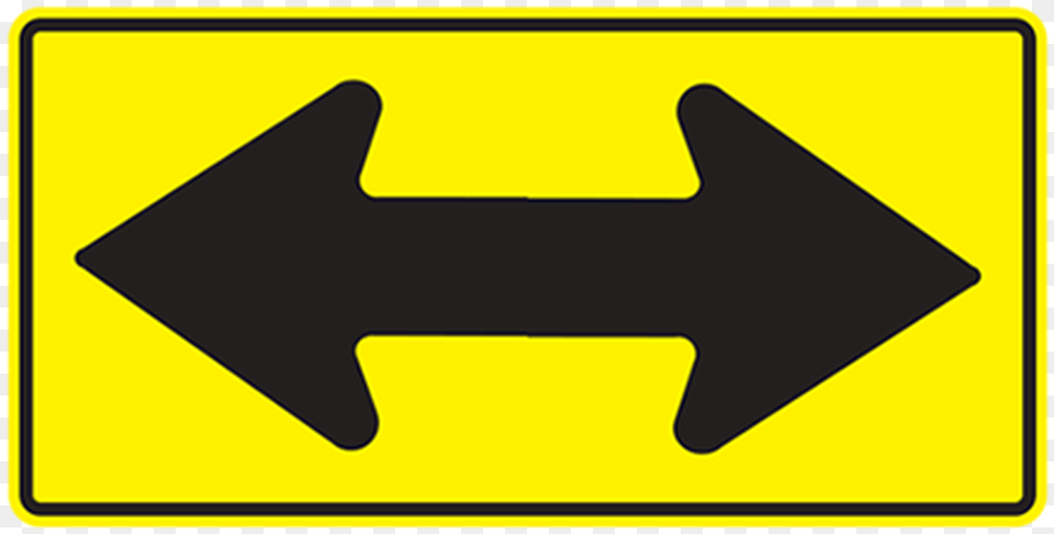 Double Arrow Double Yellow Arrow Sign, Symbol, Road Sign Free Png