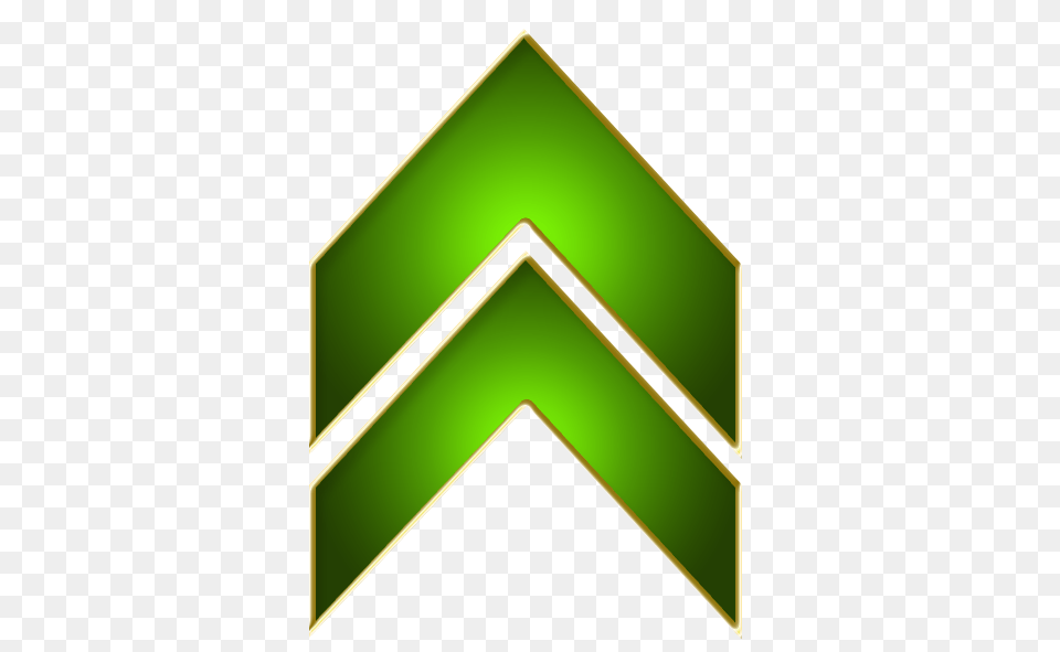 Double Arrow Green Up, Triangle Free Transparent Png