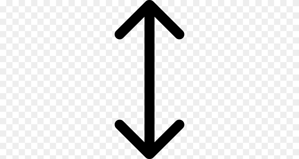 Double Arrow Vertical Symbol, Furniture, Cross, Sign Free Transparent Png